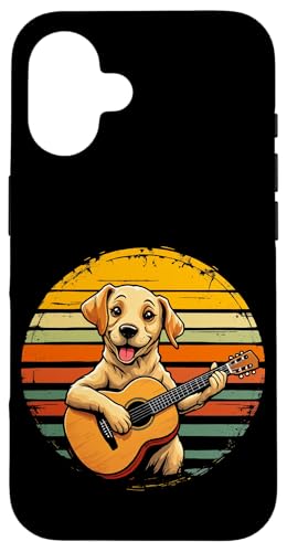 Hund spielt Gitarre Hülle für iPhone 16 Hund spielt Gitarre Hülle für iPhone 16 von Hund, der Gitarre spielt Design
