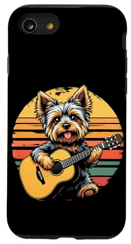Hund spielt Gitarre Hülle für iPhone SE (2020) / 7 / 8 von Hund, der Gitarre spielt Design