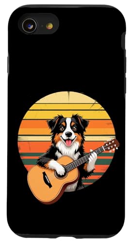 Hund spielt Gitarre Hülle für iPhone SE (2020) / 7 / 8 von Hund, der Gitarre spielt Design