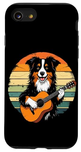 Hund spielt Gitarre Hülle für iPhone SE (2020) / 7 / 8 von Hund, der Gitarre spielt Design