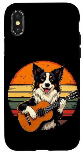 Hund spielt Gitarre Hülle für iPhone X/XS von Hund, der Gitarre spielt Design