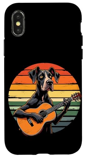 Hund spielt Gitarre Hülle für iPhone X/XS von Hund, der Gitarre spielt Design