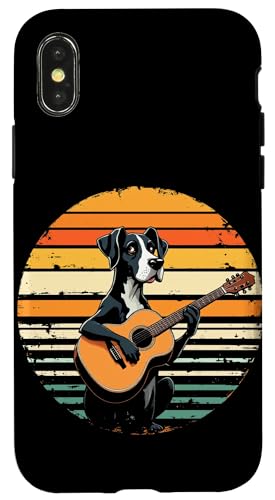 Hund spielt Gitarre Hülle für iPhone X/XS von Hund, der Gitarre spielt Design