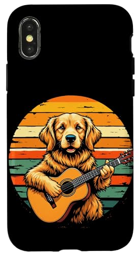 Hund spielt Gitarre Hülle für iPhone X/XS von Hund, der Gitarre spielt Design