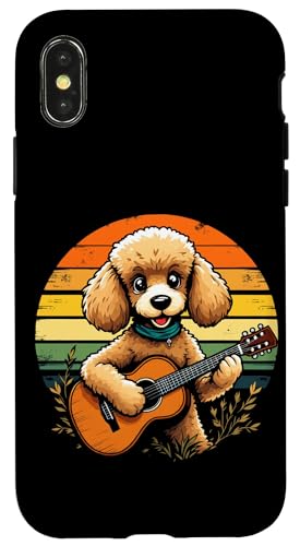 Hund spielt Gitarre Hülle für iPhone X/XS von Hund, der Gitarre spielt Design