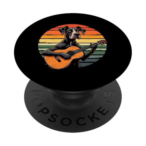 Hund spielt Gitarre PopSockets Klebender PopGrip Hund spielt Gitarre PopSockets Klebender PopGrip von Hund, der Gitarre spielt Design