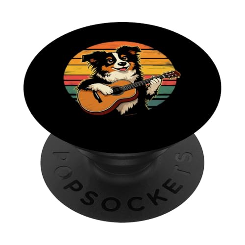 Hund spielt Gitarre PopSockets Klebender PopGrip Hund spielt Gitarre PopSockets Klebender PopGrip von Hund, der Gitarre spielt Design