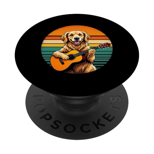 Hund spielt Gitarre PopSockets Klebender PopGrip Hund spielt Gitarre PopSockets Klebender PopGrip von Hund, der Gitarre spielt Design