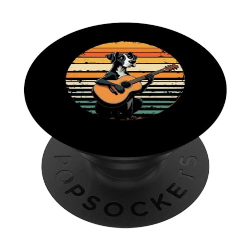 Hund spielt Gitarre PopSockets Klebender PopGrip Hund spielt Gitarre PopSockets Klebender PopGrip von Hund, der Gitarre spielt Design