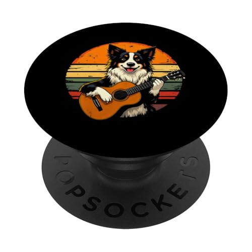 Hund spielt Gitarre PopSockets Klebender PopGrip Hund spielt Gitarre PopSockets Klebender PopGrip von Hund, der Gitarre spielt Design