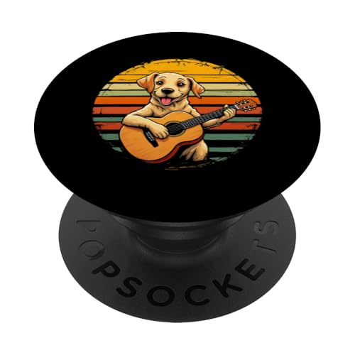 Hund spielt Gitarre PopSockets Klebender PopGrip Hund spielt Gitarre PopSockets Klebender PopGrip von Hund, der Gitarre spielt Design