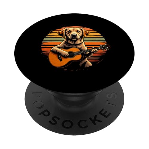 Hund spielt Gitarre PopSockets Klebender PopGrip Hund spielt Gitarre PopSockets Klebender PopGrip von Hund, der Gitarre spielt Design