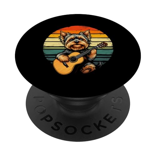 Hund spielt Gitarre PopSockets Klebender PopGrip Hund spielt Gitarre PopSockets Klebender PopGrip von Hund, der Gitarre spielt Design