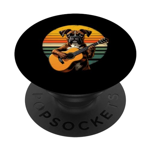 Hund spielt Gitarre PopSockets Klebender PopGrip Hund spielt Gitarre PopSockets Klebender PopGrip von Hund, der Gitarre spielt Design