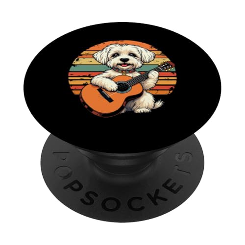 Hund spielt Gitarre PopSockets Klebender PopGrip Hund spielt Gitarre PopSockets Klebender PopGrip von Hund, der Gitarre spielt Design