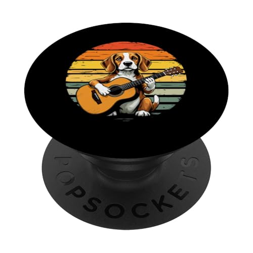 Hund spielt Gitarre PopSockets Klebender PopGrip Hund spielt Gitarre PopSockets Klebender PopGrip von Hund, der Gitarre spielt Design