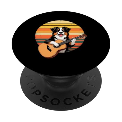Hund spielt Gitarre PopSockets Klebender PopGrip Hund spielt Gitarre PopSockets Klebender PopGrip von Hund, der Gitarre spielt Design