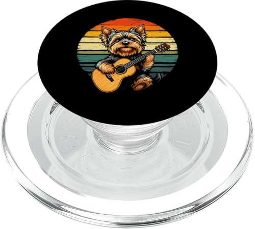 Hund spielt Gitarre PopSockets PopGrip für MagSafe Hund spielt Gitarre PopSockets PopGrip für MagSafe von Hund, der Gitarre spielt Design