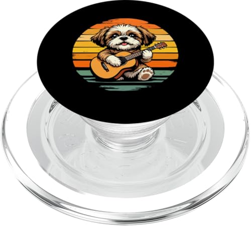 Hund spielt Gitarre PopSockets PopGrip für MagSafe Hund spielt Gitarre PopSockets PopGrip für MagSafe von Hund, der Gitarre spielt Design