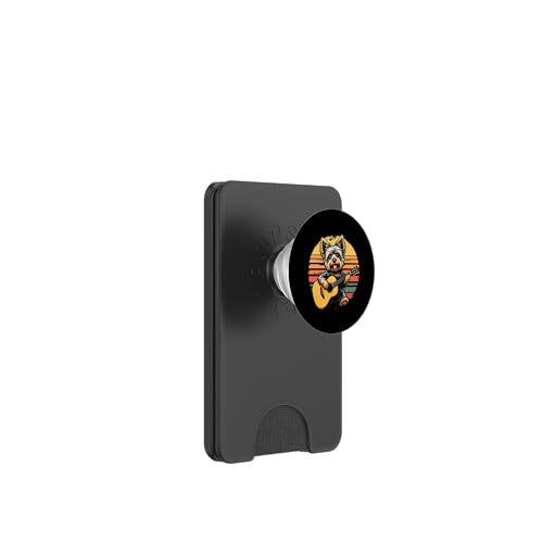 Hund spielt Gitarre PopSockets PopWallet für MagSafe Hund spielt Gitarre PopSockets PopWallet für MagSafe von Hund, der Gitarre spielt Design
