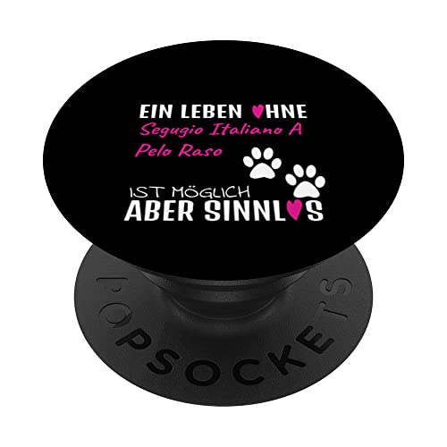 Segugio Italiano A Pelo Raso Fashion Violett Damen PopSockets mit austauschbarem PopGrip von Hundesport Hundeplatz - Lustige Sprüche Damen Mode
