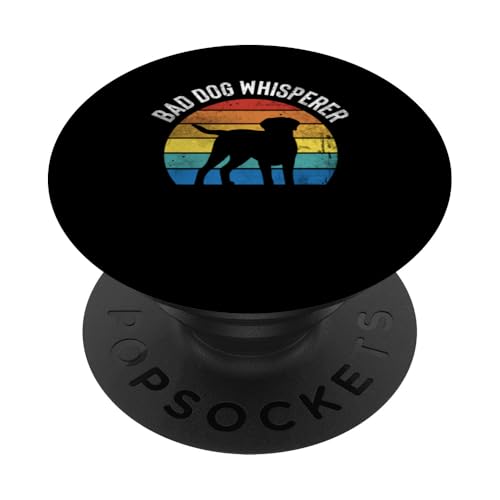 Bad Dogs Whisperer Dog Trainer Dog School PopSockets Klebender PopGrip Bad Dogs Whisperer Dog Trainer Dog School PopSockets Klebender PopGrip von Hundetrainer Hundeschule Design Idee