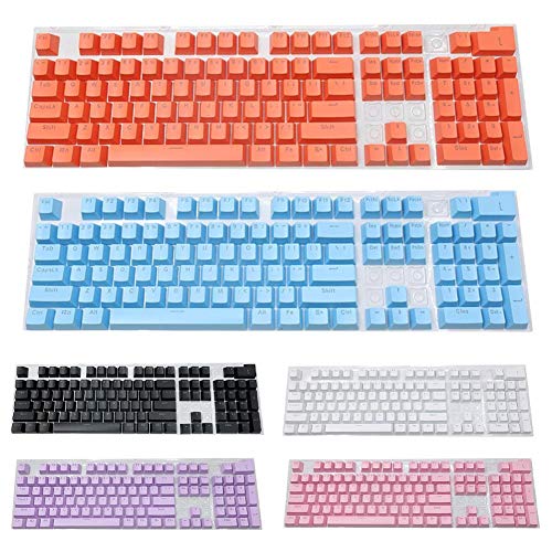 104Pcs / Set ABS Universal-Tastenkappe mit Hintergrundbeleuchtung für Cherry Mechanische Tastatur Computer-Peripheriegeräte für Cherry/Kailh/Gateron (Blau) von Hundor