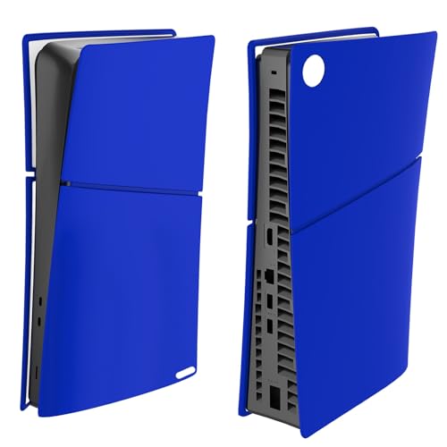 Hundor Anti-Staub Schutzhülle für PS5 Slim Silikonhülle für Playstation 5, Slim Staubschutzhülle Skin Shell für PS5 Slim Silikon Schutzhülle (Digitale Version Blau) von Hundor