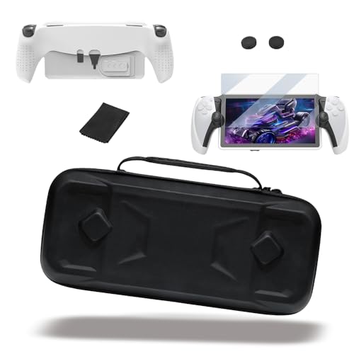 Hundor Tragbare Tragetasche für PS5 Playstation Portal schützende Hartschale Reisekoffer Handheld-Konsole stoßfeste Abdeckung Zubehör-Sets von Hundor