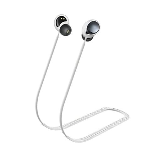 Silikon Anti-Verlust Seil Hängen Hals Lanyard für Anker SoundCore Space A40 Bluetooth Kopfhörer Kabel Strap Kopfhörer Lanyard Zubehör (Beige-Weiß) von Hundor