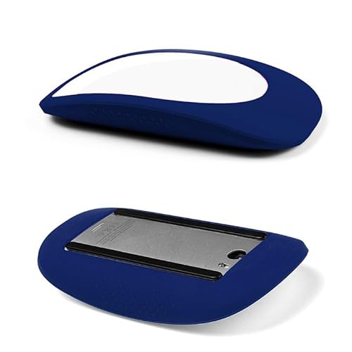 Silikon-Maus-Schutzhülle für Apple Magic Mouse 2, farbenfrohe, weiche, ultradünne Skin-Schutzhülle, Anti-Drop-Maus-Zubehör. (Blau) von Hundor