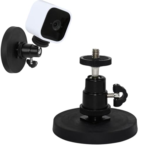 Magnetische Kamera-Wandhalterung,For Cam/Eufy Cam/Arlo/ieGeek Sicherheitskamera,Magnetische Halterung mit 1/4 Schraube,Klebering Kamerahalterung, Supermagnetismus Winkel Einstellbar (black) von Hundredweat