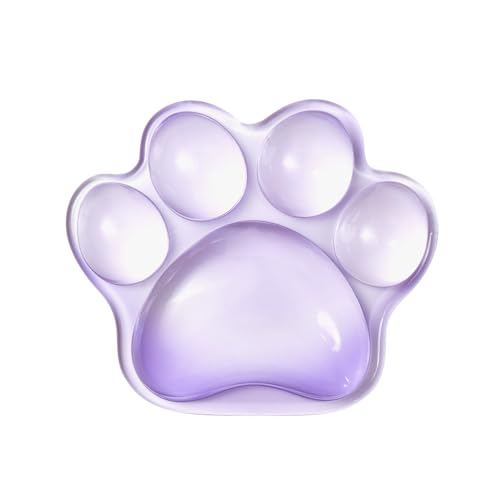 Katzenpfoten-Maus-Handgelenkauflage, transparentes Gel-Maus-Handgelenkstützpolster, lila, niedliches ergonomisches Handgelenkkissen für Maus, weich, transparent, Computermaus, Handgelenk für Computer Katzenpfoten-Maus-Handgelenkauflage, transparentes Gel-Maus-Handgelenkstützpolster, lila, niedliches ergonomisches Handgelenkkissen für Maus, weich, transparent, Computermaus, Handgelenk für Computer von Hunfuthr