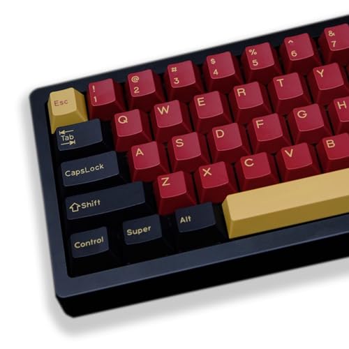 Keycaps 170 Tasten PBT Cherry Profile PBT Double Shot Keycap Set für mechanische Tastatur US- und UK-Layout, 6,25u und 7u Leertaste (rot) von Hunfuthr