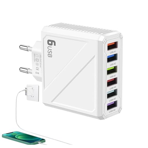 HunicandIU Multi-Port-Ladeblock, tragbarer Ladeblock,Mehrzweck-Ladeblock mit Mehreren Anschlüssen | Tragbarer Mehrzweck-Ladeblock, energiesparender Ladewürfel für Zuhause, Arbeit von HunicandIU