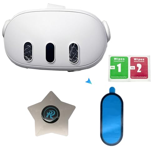 Hupaivrmrar VR-Kameraschutz-Objektiv-Spiegel für Meta Quest 3 Headset, Frontkamera-Objektiv-Glas, High-Definition-Reparatur-Ersatzzubehör (1 Stück mit Werkzeug) von Hupaivrmrar
