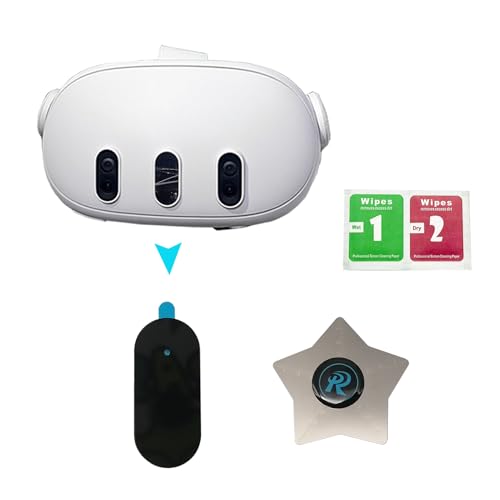 Neues VR-Headset Fronttiefensensor Glas Ersatz für Oculus Meta Quest 3 mit Doppelseite Tape Leave Nein Fingerabdrücke Zubehör Nicht gehärtetes Glas (Mittelglas 1Stück) von Hupaivrmrar