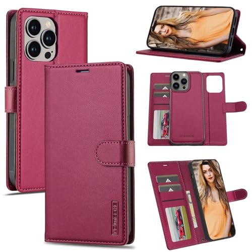 Handy-Flip-Hülle Abnehmbare Hülle Kompatibel mit iPhone 13 Pro Max Brieftaschenhülle mit Kartenhalter Premium PU-Leder Magnethülle mit Ständer Stoßfeste Handschlaufe Abnehmbare Flip-Schutzhülle Schutz Handy-Flip-Hülle Abnehmbare Hülle Kompatibel mit iPhone 13 Pro Max Brieftaschenhülle mit Kartenhalter Premium PU-Leder Magnethülle mit Ständer Stoßfeste Handschlaufe Abnehmbare Flip-Schutzhülle Schutz von HurrayB