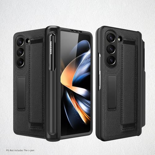 Handy-Flip-Hülle Compatible with Samsung Galaxy Z Fold 5, stoßfeste Lederhülle mit S-Pen-Halter, Rundum-Schutzhülle mit unsichtbarem Standfuß Compatible with Samsung Galaxy Z Fold 5 mit Armband Schutz Handy-Flip-Hülle Compatible with Samsung Galaxy Z Fold 5, stoßfeste Lederhülle mit S-Pen-Halter, Rundum-Schutzhülle mit unsichtbarem Standfuß Compatible with Samsung Galaxy Z Fold 5 mit Armband Schutz von HurrayB