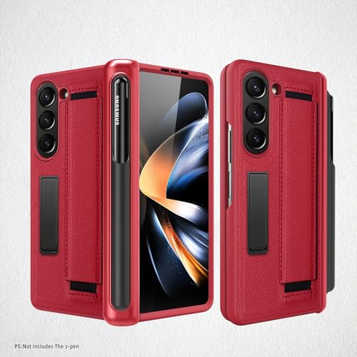 Handy-Flip-Hülle Compatible with Samsung Galaxy Z Fold 5, stoßfeste Lederhülle mit S-Pen-Halter, Rundum-Schutzhülle mit unsichtbarem Standfuß Compatible with Samsung Galaxy Z Fold 5 mit Armband Schutz Handy-Flip-Hülle Compatible with Samsung Galaxy Z Fold 5, stoßfeste Lederhülle mit S-Pen-Halter, Rundum-Schutzhülle mit unsichtbarem Standfuß Compatible with Samsung Galaxy Z Fold 5 mit Armband Schutz von HurrayB