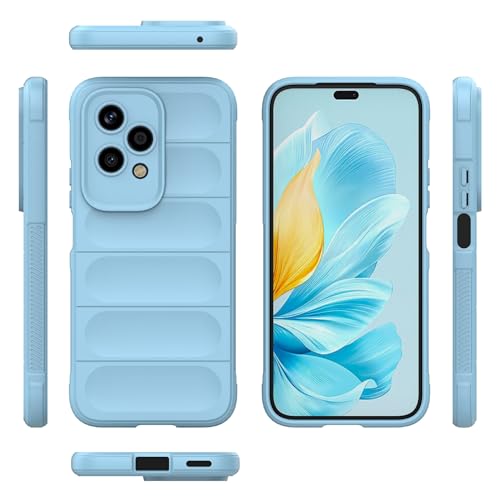 Handy-Flip-Hülle Kompatibel mit Honor 200 Lite 5G (ausländische Version). Handyhülle aus Silikon. Schlanke Hülle. Rundumschutz. Stoßfest. Kratzfest. Weiche Innenfaser-Beflockungshülle. Kompatibel mit von HurrayB