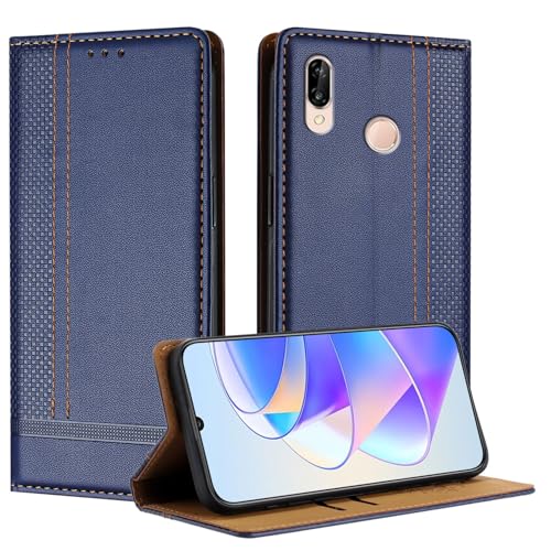 Handy-Flip-Hülle Kompatibel mit Huawei P20 Lite/Nova 3E Hülle Brieftasche, PU Leder Flip Folio Hülle mit Kartenhalter Klapphülle Kickstand [Stoßfeste TPU-Innenschale] Ultradünne Slim Handyhülle Schutz von HurrayB