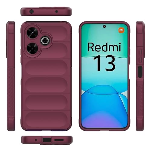 Handy-Flip-Hülle Kompatibel mit Xiaomi Redmi Note 13R 5G (Inlandsversion). Handyhülle aus Silikon, schlanke Hülle, Rundumschutz, stoßfest, kratzfest, weiche Innenfaser-Beflockungshülle. Kompatibel mit von HurrayB