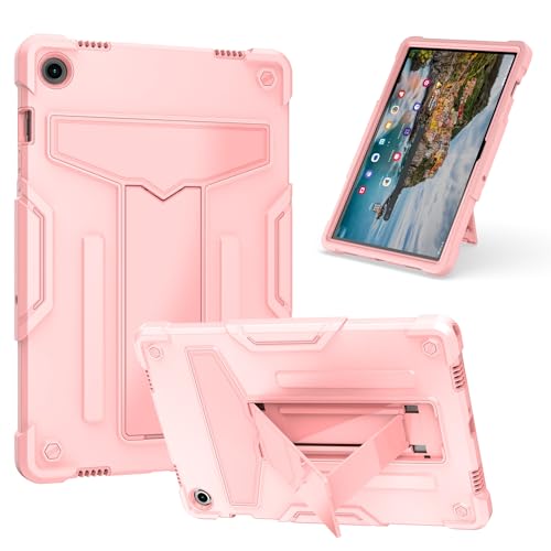 HurrayB Tablet PC Hülle Hülle kompatibel mit Samsung Galaxy Tab A9 Plus SM-X210/X216/X218 11 Zoll, mit Ständer, dreilagige Hybrid-Ganzkörperhülle, robuste, stoßfeste Fallschutzhülle Schutzhülle(Pink) von HurrayB
