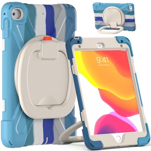 Tablet PC Hülle Case Compatible with iPad Mini 4/Mini 5 7,9" (2015/2019), Shockproof Sturdy Cover with 360 Rotating Kickstand,Hand/Shoulder Strap Tablet Heavy Duty Case for Mini 4/Mini 5 7,9" (2015/20 von HurrayB