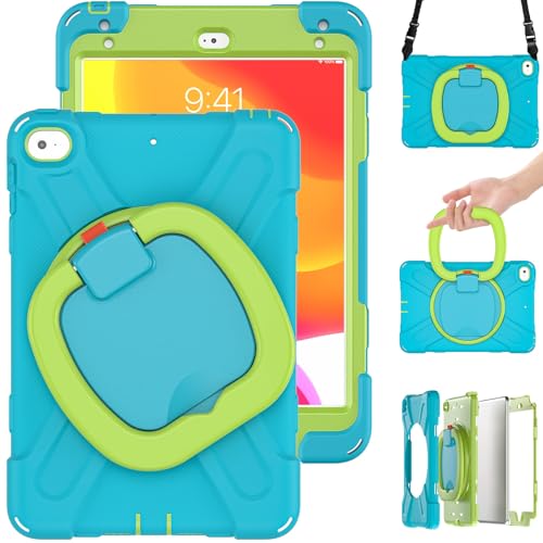 Tablet PC Hülle Case Compatible with iPad Mini 4/Mini 5 7,9" (2015/2019), Shockproof Sturdy Cover with 360 Rotating Kickstand,Hand/Shoulder Strap Tablet Heavy Duty Case for Mini 4/Mini 5 7,9" (2015/20 von HurrayB
