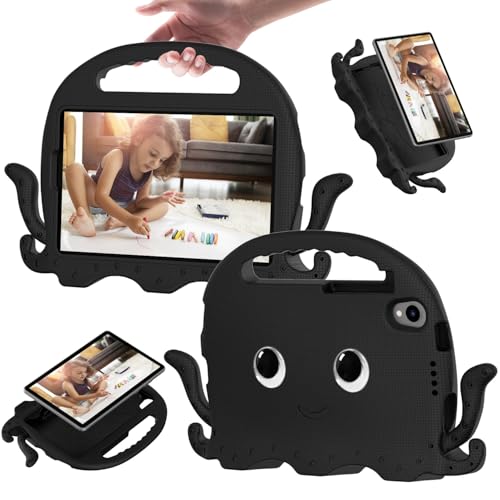 Tablet PC Hülle Compatible with Lenovo Tab M8 3rd Gen TB-8506F/TB-8705F Case, Lightweight Shockproof Kids Cover , Anti-Slip Corners Tablet Case with Shoulder Strap for Children Boys Schutzhülle(Black) von HurrayB