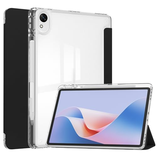 Tablet PC Hülle Hybrid-Slim-Case kompatibel mit Huawei Matepad 11.5S 2024/MatePad Air 11.5 2023 mit S-Pen-Halter, stoßfeste Abdeckung mit klarer transparenter Rückschale, Auto Wake/Sleep Schutzhülle(B von HurrayB