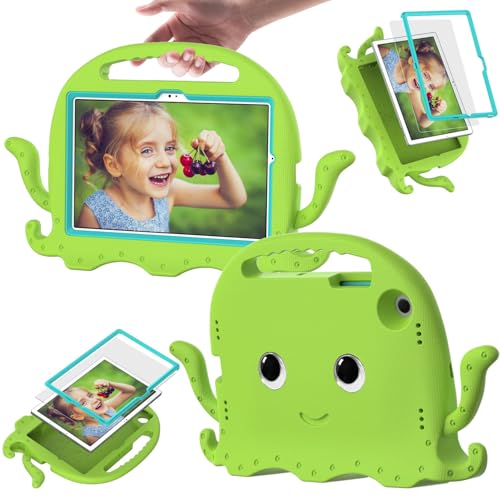 Tablet PC Hülle Kompatibel mit Samsung Galaxy Tab A8 10,5 Zoll 2022/2021 (SM-X207/X200/X205) Hülle, leichte stoßfeste Kinderhülle, Anti-Rutsch-Ecken Tablet-Hülle mit Schultergurt Compatible with Kinde von HurrayB