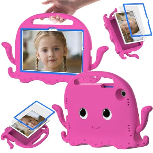 Tablet PC Hülle Kompatibel mit Samsung Galaxy Tab A8 10,5 Zoll 2022/2021 (SM-X207/X200/X205) Hülle, leichte stoßfeste Kinderhülle, Anti-Rutsch-Ecken Tablet-Hülle mit Schultergurt Compatible with Kinde von HurrayB
